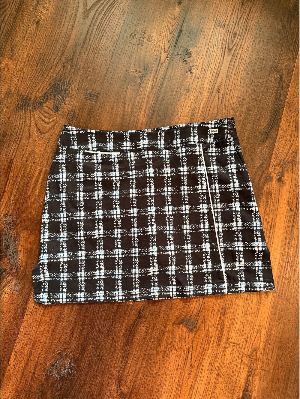 Sport Haley | Women's Black Plaid Golf Tennis Skort | Size 10 | 1044